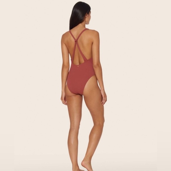 Dolce Vita Sahara Knotted One Piece Swimsuit Sz L NWOT - Picture 3 of 7